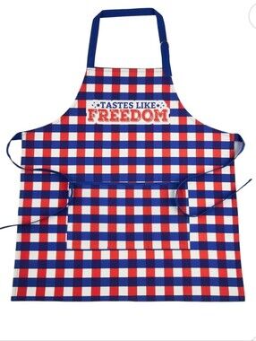 Way to Celebrate Patriotic Grilling Apron for Adults in Red, White, and Blue